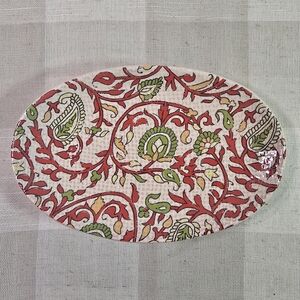 Pottery Barn Small Oval Ceramic Plate Trinket Tray